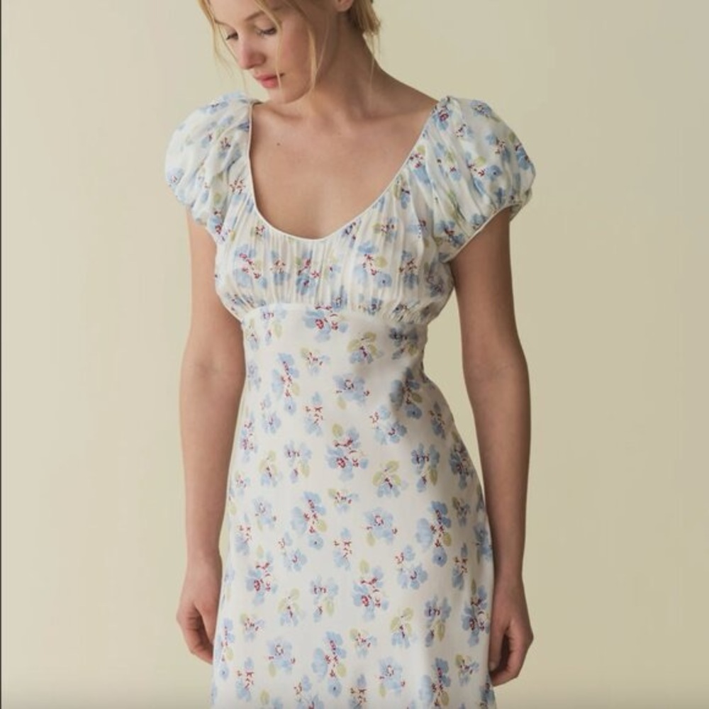 NWOT Doen Florencia Midi Silk Dress Floral